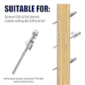 Miniatyrbild 2 av 5: 10-pack 30 graders vinklad fasad bricka i rostfritt stål, 1/4 tum/6,6 mm 30 graders bricka för kabelräcke