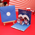 Miniatyrbild 3 av 7: 3D Julkort, 6-pack Pop Up Julkort God Jul, ZQKLA