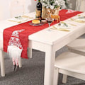 Miniatyrbillede 1 af 7: Juledug, 180 cm linned bordskåner klud Santa C, ZQKLA