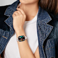 Miniatyrbilde 4 av 5: Type B Metallklokkereim med Rhinestone Blomsterstil Armbånd til Huawei Watch Fit 3 Style B