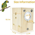 Miniatyrbilde 2 av 5: Fuglekasse for undulater - Redekasse for hekking - Fuglebur i tre A