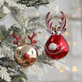 Miniatyrbilde 4 av 5: 8 Pakning Knusesikre Juletrepynt med Reinsdyr Anheng