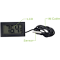 Miniatyrbillede 3 af 5: Digitalt LCD Termometer Temperatur Monitor med Ekstern Pr, ZQKLA