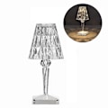 Miniatyrbillede 2 af 3: Dewenwils Krystal Bordlampe Opladning Touch Lampe Soveværelse Natlampe
