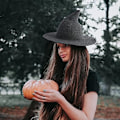 Miniatyrbild 4 av 6: Häxhatt för kvinnor Modern stickad ullhatt för Halloween, ZQKLA