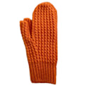 Miniatyrbilde 1 av 5: Vinter Hekle Hansker Full Finger Strikkede Votter Ensfarget Varme Hansker Orange