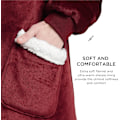 Miniatyrbilde 3 av 5: Bærbar pledd-genser - Sherpa fleece hettegenser for A,ZQKLA