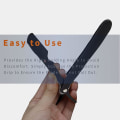 Miniatyrbillede 4 af 5: (Sort) Barberkniv med lige kant til barbering, topkvalitet Fo,ZQKLA