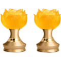 Miniatyrbillede 1 af 5: LED Lotus Buddhistisk Lys, Varm Gul Buddha Lotus Lampe, 2 i 1 U
