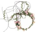 Justerbar Brud Blomsterkrans Hårband Blomsterkrona Hårkrans