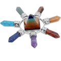 Miniatyrbillede 1 af 5: 7 Chakra Punkter Pyramide Energi Generator til Reiki Skrivebords Deco, ZQKLA