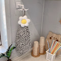 Miniatyrbillede 2 af 5: 2 Pak Søde Chenille Bløde Hængende Håndklæder Sjove Blomster A,ZQKLA