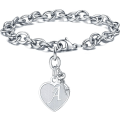 Miniatyrbilde 1 av 6: Hjerte Initial Armbånd for Kvinner Gaver - Gravert 26 Bokstaver, ZQKLA