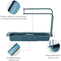 Miniatyrbilde 3 av 5: Teleskopisk Vask Organizer Rack, Uttrekkbar Oppbevaring Dreneringskurv H