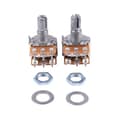 2 st B50K 50K Ohm 6 Terminaler Dubbla Linjära Rotations Potentiometrar