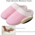 Miniatyrbillede 2 af 5: Rosa hjemmesko til kvinder - varme, med memory foam og anti-slip