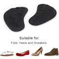 Miniatyrbillede 4 af 6: 3 Par (Sorte) Supination & Over-Pronation Korrigerende Skoindsatser, ZQKLA
