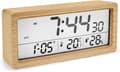 Trä Digital Väckarklocka, LED Digital Väckarklocka med Snooze, ZQKLA