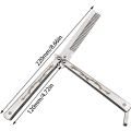 Miniatyrbillede 2 af 5: Butterfly Kam Rustfrit Stål Foldekam Balisong Metal Kam T