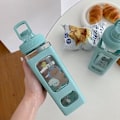 Pikkukuva 3 / 7: Kawaii-vesipullo pillillä ja tarralla 700 ml, ei vuoda, La, ZQKLA
