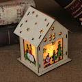 Miniatyrbillede 4 af 6: Julelysende Træhus 2 stk. Julepynt De,ZQKLA