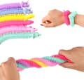8 Stycken Dinosaurie Stretchig Rep Leksak, Färgglad Stretch Sensorisk, ZQKLA
