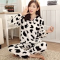 Miniatyrbillede 3 af 3: Vinter Pyjamas Kvinder Coral Fleece Pyjamas Kvinder Pyjamas Pyjamas Sæt-Ko L