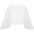 Miniatyrbillede 2 af 4: Dame Shawl Bryllup Fest Chiffon Kappe Ceremonie Cocktail Cardigan