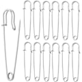 Miniatyrbild 1 av 5: 30-pack 7,5 cm Säkerhetsnålar - för Kläder, Läder, Canvas, B,ZQKLA