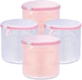 4-pack Rosa Tvättsäckar, Tvättsäck för BH, Stor Tvättsäck