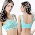 Miniatyrbillede 2 af 4: Dame Blonde Genie BH Trådløs Sports Undertøj Åndbar Sexet Stødsikker Bralette Fitness Yoga 6 Color XXL