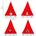 Miniatyrbillede 2 af 5: Julehatte Santahat, 4 stk Julehatte Rød Hat Julehat