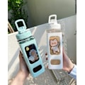 Pikkukuva 2 / 7: Kawaii-vesipullo pillillä ja tarralla 700 ml, ei vuoda, La, ZQKLA