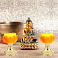 Miniatyrbillede 5 af 5: LED Lotus Buddhistisk Lys, Varm Gul Buddha Lotus Lampe, 2 i 1 U