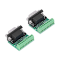 Miniatyrbilde 5 av 5: DB9 Hann Hunn Koblingsadapter Skrueterminal 9 Pinners 9 Hull Konverteringskort for RS232 RS485