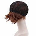 Miniatyrbilde 5 av 6: Brun kort bob parykk for cosplay - syntetisk kostyme for kvinner, ZQKLA