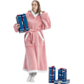 Miniatyrbillede 6 af 6: Oversized Wearable Blanket Hoodie, Lang Sherpa Fleece Tæppe, ZQKLA