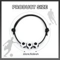 Miniatyrbillede 4 af 6: 12 stk Fodbold Charm Armbånd Fodbold Party Favors Fodbold Perler, ZQKLA