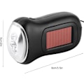Miniatyrbillede 2 af 5: Solarlommelygte, Håndsving Solcelledrevet Genopladelig Lommelygte, ZQKLA