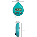 Miniatyrbillede 2 af 5: 1. badeværelsesur - Vandtæt digital brusetimer - Vanddråbeform - Energibesparende - Køkkenur (grøn)