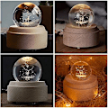 Miniatyrbilde 4 av 4: Projektor LED-lys - 3D Krystallkule Musikkboks Lysende Rotasjon, ZQKLA