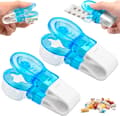 2 st Bärbar Pillerdosa, Bärbar Tablettdispenser, Medicin Förvaring