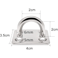 Miniatyrbillede 4 af 7: 4 stk. Øjeplade 6mm Marine INOX Øje 304 Rustfrit Stål, ZQKLA