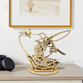 Miniatyrbillede 2 af 7: Træ Kinetisk Kolibri Skulptur Sæt Saml Dyr Mod,ZQKLA