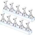 Miniatyrbild 1 av 7: 2 Set Akryl Nageldisplayställ Nageltipsövningshållare M,ZQKLA