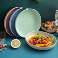 Miniatyrbild 4 av 7: 4 stycken plasttallrikar Nordisk stor tallrik enkel vegetabilisk, ZQKLA