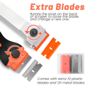 Miniatyrbillede 6 af 7: Glaskeramisk kogepladeskraber, orange, vinduesskraber, til glas, ZQKLA