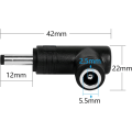 Miniatyrbild 5 av 5: 2 st DC-strömadapter, 90 graders vinkel DC-adapter 4,0 mm x 1,7 mm hane