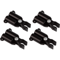 Miniatyrbillede 1 af 5: Sæt med 4 fittings til pæle Diameter 11 mm Sort, ZQKLA
