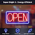 Miniatyrbild 4 av 5: Neon LED Open Neon Bokstav Väggkonst Open Ljusskylt USB Dimbar, ZQKLA